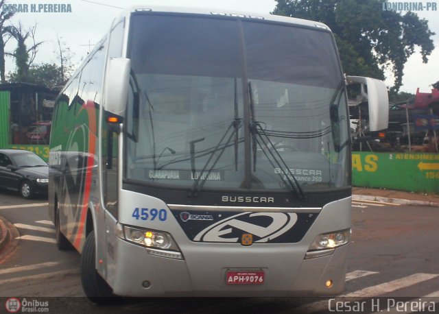 Expresso Nordeste 4590 na cidade de Londrina, Paraná, Brasil, por Cesar H. Pereira. Número da foto: #65019.