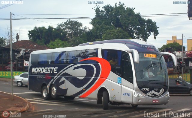 Expresso Nordeste 4770 na cidade de Londrina, Paraná, Brasil, por Cesar H. Pereira. Número da foto: #64723.