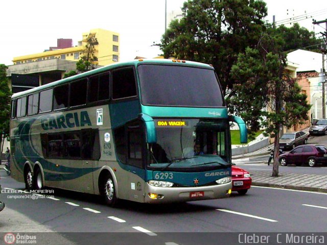 Viação Garcia 6293 na cidade de Sorocaba, São Paulo, Brasil, por Cleber C.  Moreira. Número da foto: #73330.