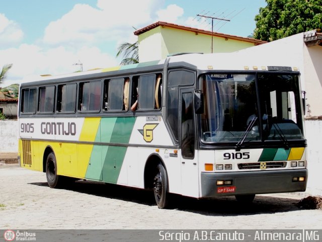 Empresa Gontijo de Transportes 9105 na cidade de Almenara, Minas Gerais, Brasil, por Sérgio Augusto Braga Canuto. ID da foto: 73701.