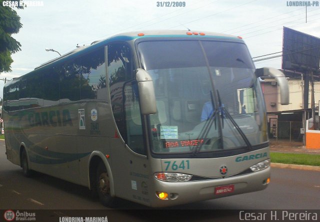 Viação Garcia 7641 na cidade de Londrina, Paraná, Brasil, por Cesar H. Pereira. Número da foto: #65853.