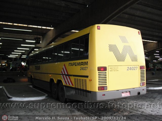 Viação Itapemirim 24027 na cidade de Taubaté, São Paulo, Brasil, por Marcelo H.  Souza. Número da foto: #67599.
