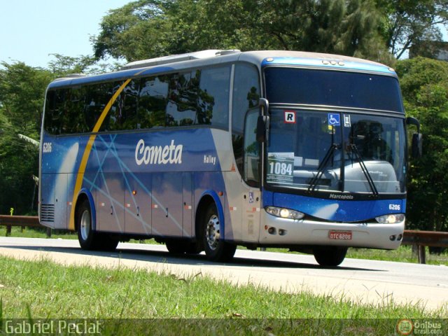 Viação Cometa 6206 na cidade de Queimados, Rio de Janeiro, Brasil, por Gabriel Peclat. ID da foto: 212803.