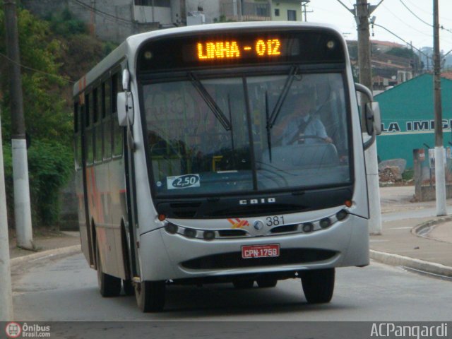 Nossa Senhora de Fátima Auto Ônibus 381 na cidade de Bragança Paulista, São Paulo, Brasil, por Antonio Carlos Pangardi. Número da foto: #213857.