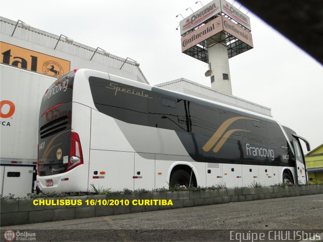 Francovig Transportes Coletivos 6407 na cidade de Curitiba, Paraná, Brasil, por Paulo Roberto Chulis. Número da foto: #215717.