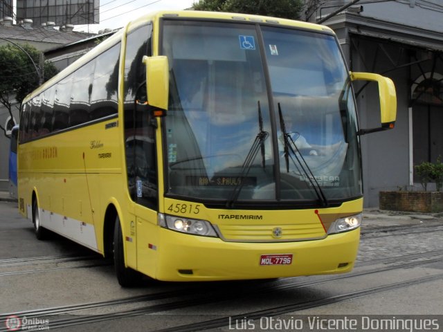 Viação Itapemirim 45815 na cidade de Rio de Janeiro, Rio de Janeiro, Brasil, por Luis Otávio Vicente Domingues. ID da foto: 217300.