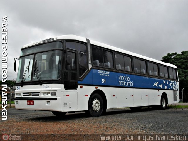 Viação Marumbi 51 na cidade de Curitiba, Paraná, Brasil, por Wagner Domingos Ivanesken. Número da foto: #216610.