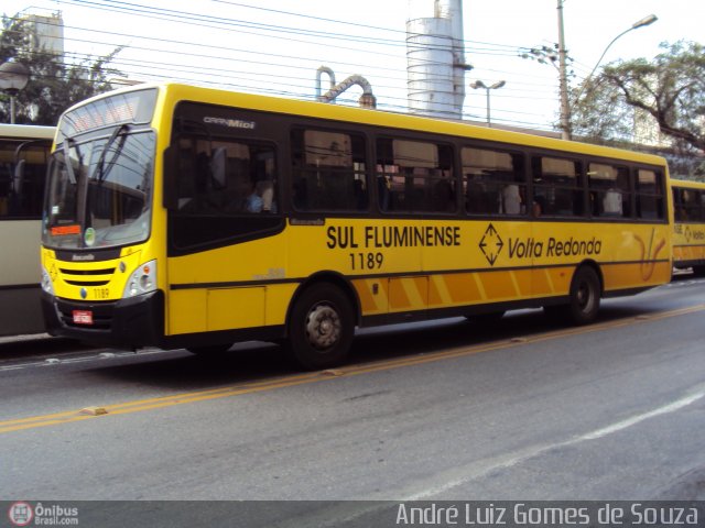 Viação Sul Fluminense 1189 na cidade de Volta Redonda, Rio de Janeiro, Brasil, por André Luiz Gomes de Souza. Número da foto: #207613.