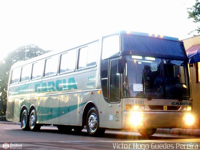 Viação Garcia 6203 na cidade de Maringá, Paraná, Brasil, por Victor Hugo Guedes Pereira. Número da foto: #218769.