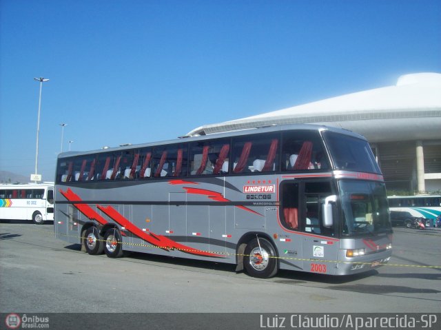 Lindetur - Empresa de Transportes Rodoviarios Lindermann 2003 na cidade de Aparecida, São Paulo, Brasil, por Luiz Krolman. Número da foto: #221389.
