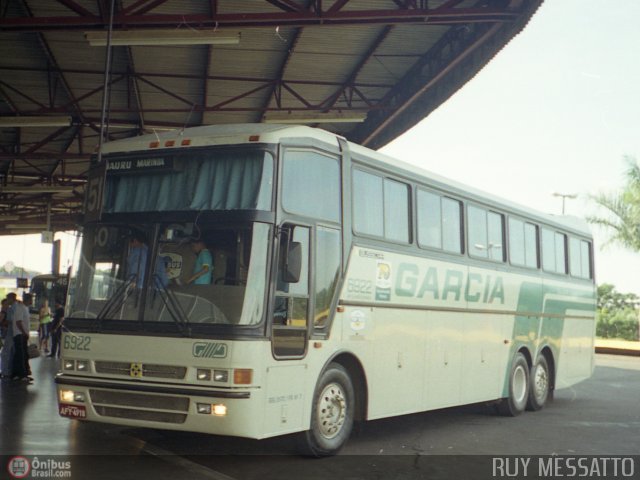 Viação Garcia 6922 na cidade de Londrina, Paraná, Brasil, por Ruy Messatto. ID da foto: 222348.