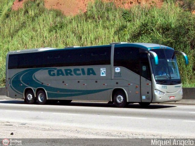 Viação Garcia 7172 na cidade de Nova Iguaçu, Rio de Janeiro, Brasil, por Miguel Angelo. ID da foto: 223797.