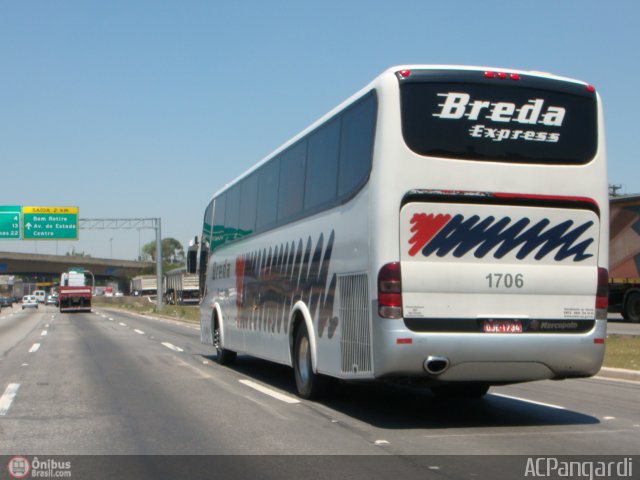 Breda Transportes e Serviços 1706 na cidade de São Paulo, São Paulo, Brasil, por Antonio Carlos Pangardi. ID da foto: 223994.