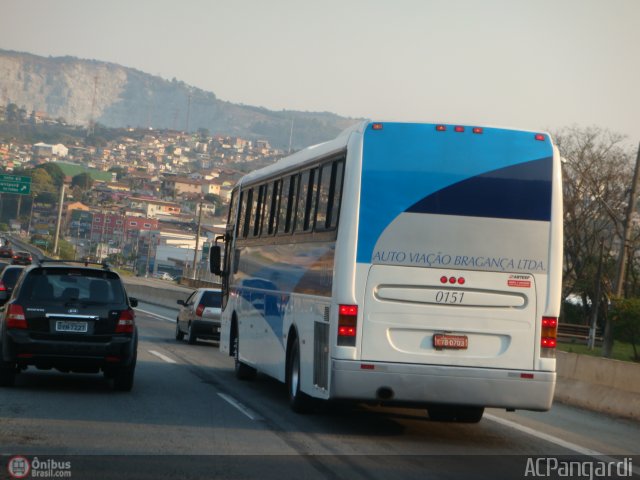 Auto Viação Bragança 0151 na cidade de Mairiporã, São Paulo, Brasil, por Antonio Carlos Pangardi. ID da foto: 224735.