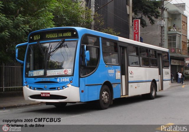 TUPI - Transportes Urbanos Piratininga 6 2494 na cidade de São Paulo, São Paulo, Brasil, por Cristiano Soares da Silva. ID da foto: 225137.