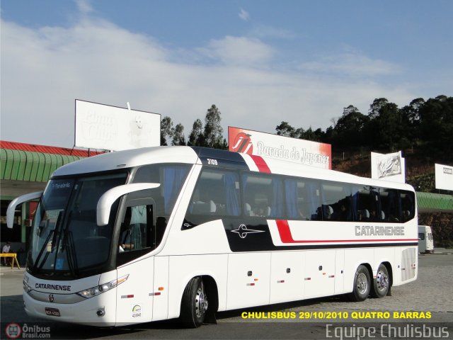 Auto Viação Catarinense 3109 na cidade de Quatro Barras, Paraná, Brasil, por Paulo Roberto Chulis. ID da foto: 225200.