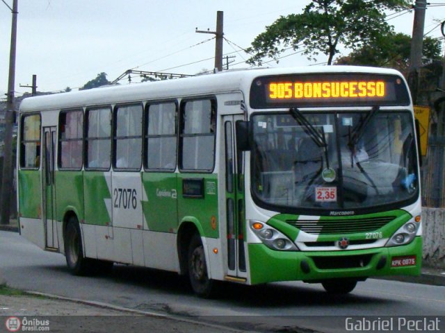 Caprichosa Auto Ônibus 27076 na cidade de Rio de Janeiro, Rio de Janeiro, Brasil, por Gabriel Peclat. Número da foto: #208299.
