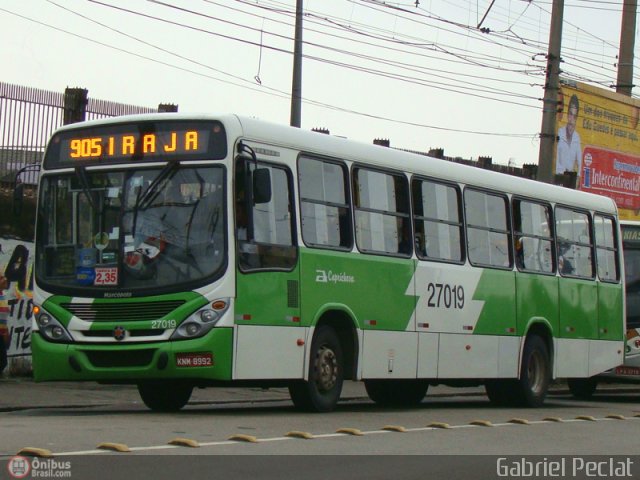Caprichosa Auto Ônibus 27019 na cidade de Rio de Janeiro, Rio de Janeiro, Brasil, por Gabriel Peclat. Número da foto: #208296.