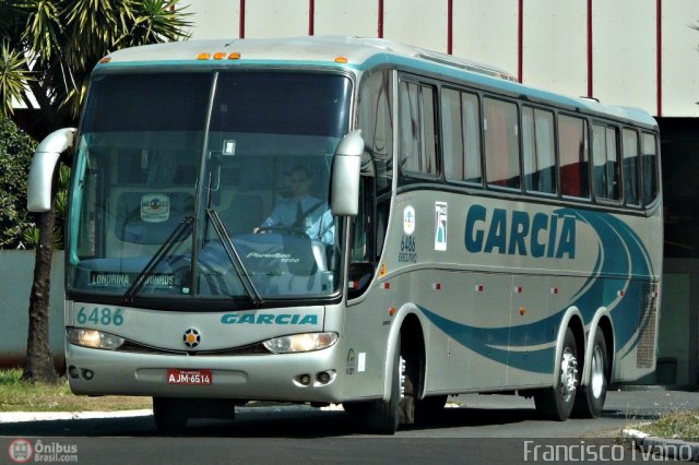 Viação Garcia 6486 na cidade de Ourinhos, São Paulo, Brasil, por Francisco Ivano. Número da foto: #226020.