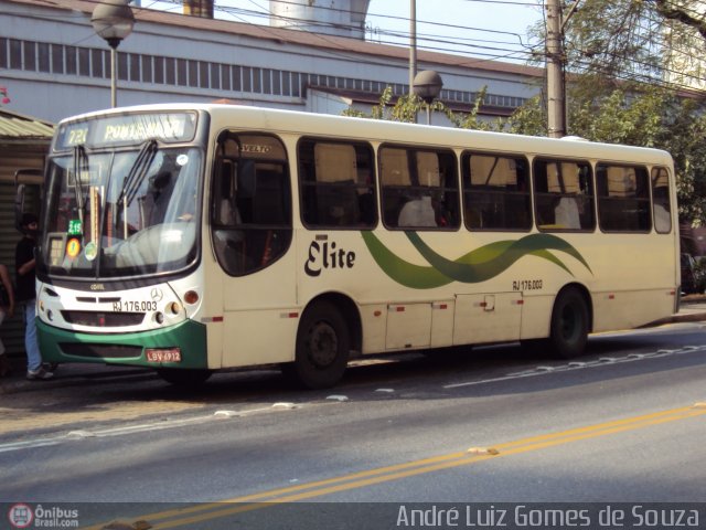 Viação Elite RJ 176.003 na cidade de Volta Redonda, Rio de Janeiro, Brasil, por André Luiz Gomes de Souza. ID da foto: 209021.