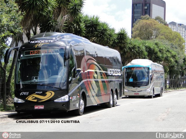 Expresso Nordeste 4705 na cidade de Curitiba, Paraná, Brasil, por Paulo Roberto Chulis. Número da foto: #235085.