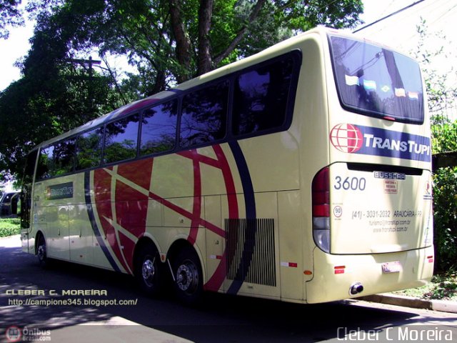 TransTupi Turismo e Fretamento 3600 na cidade de São Paulo, São Paulo, Brasil, por Cleber C.  Moreira. Número da foto: #236442.