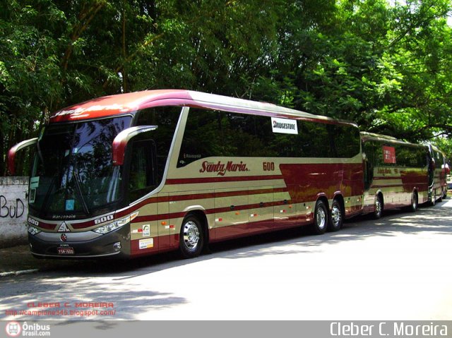 Santa Maria Fretamento e Turismo > Transportes Santa Maria(SP) 600 na cidade de São Paulo, São Paulo, Brasil, por Cleber C.  Moreira. Número da foto: #236824.