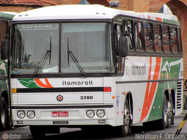 Viação Itamarati 3280 na cidade de Aparecida, São Paulo, Brasil, por Nerilton F.  ônibus. Número da foto: #237727.