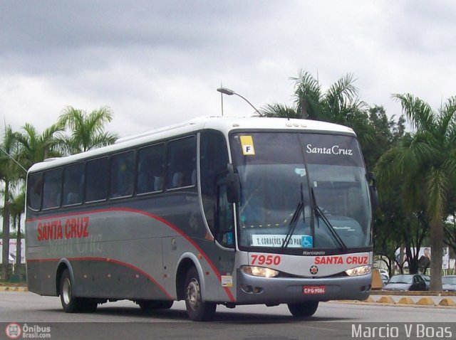 Viação Santa Cruz 7950 na cidade de Pouso Alegre, Minas Gerais, Brasil, por Marcio V Boas. ID da foto: 240329.