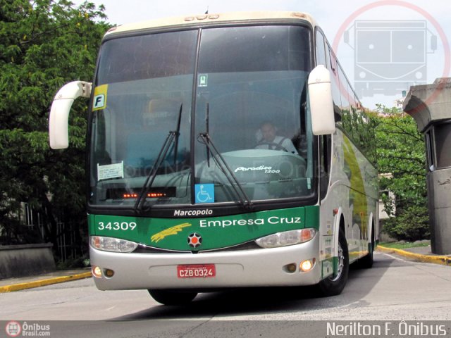 Empresa Cruz 34309 na cidade de São Paulo, São Paulo, Brasil, por Nerilton F.  ônibus. Número da foto: #228635.