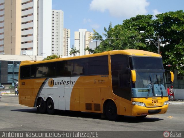 Viação Nordeste 0820 na cidade de Fortaleza, Ceará, Brasil, por Felipe Pessoa de Albuquerque. Número da foto: #242404.