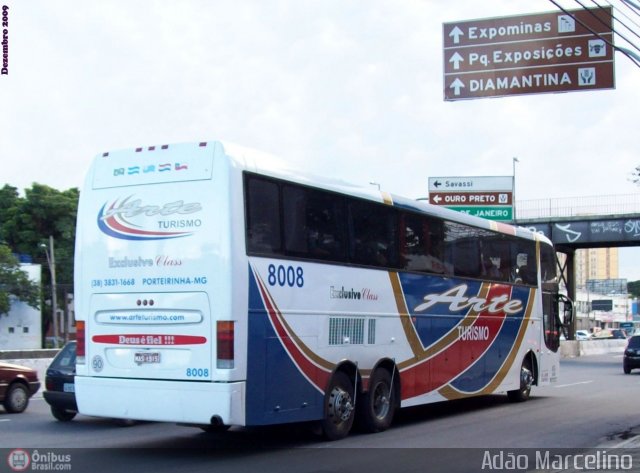 Arte Transportes e Turismo 8008 na cidade de Belo Horizonte, Minas Gerais, Brasil, por Adão Raimundo Marcelino. Número da foto: #243921.