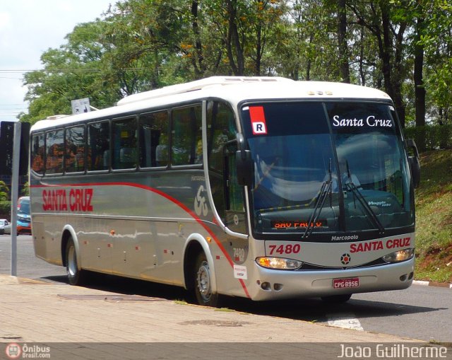 Viação Santa Cruz 7480 na cidade de Jaú, São Paulo, Brasil, por João Guilherme Lopes. Número da foto: #245022.