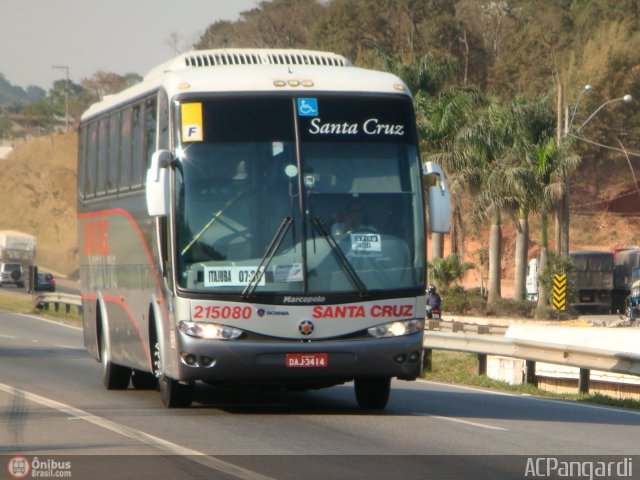 Viação Santa Cruz 215080 na cidade de Bragança Paulista, São Paulo, Brasil, por Antonio Carlos Pangardi. ID da foto: 245820.