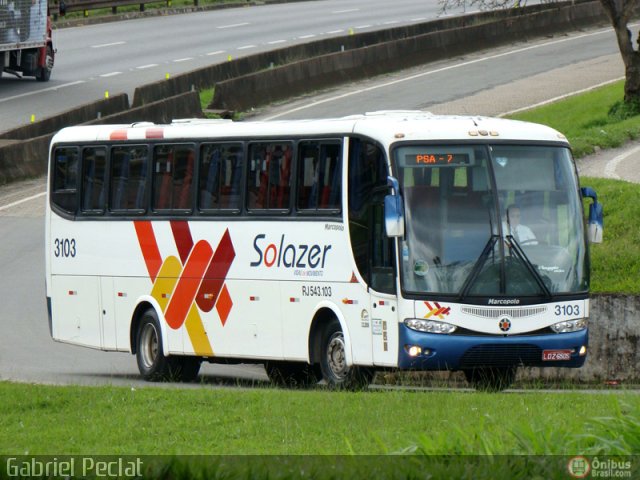 Solazer Transportes e Turismo RJ 503.103 na cidade de Resende, Rio de Janeiro, Brasil, por Gabriel Peclat. ID da foto: 247434.