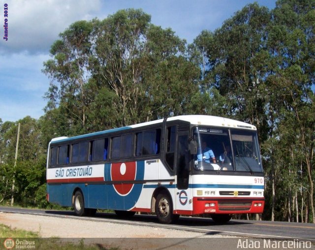 Viação São Cristóvão 970 na cidade de Itumirim, Minas Gerais, Brasil, por Adão Raimundo Marcelino. Número da foto: #247537.
