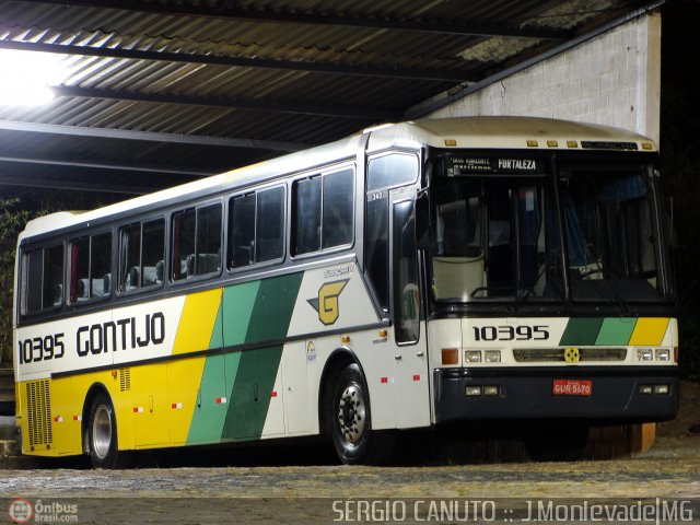 Empresa Gontijo de Transportes 10395 na cidade de João Monlevade, Minas Gerais, Brasil, por Sérgio Augusto Braga Canuto. ID da foto: 248352.