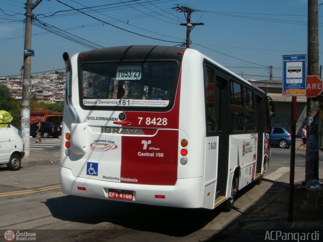 Transwolff Transportes e Turismo 7 8428 na cidade de São Paulo, São Paulo, Brasil, por Antonio Carlos Pangardi. Número da foto: #248842.
