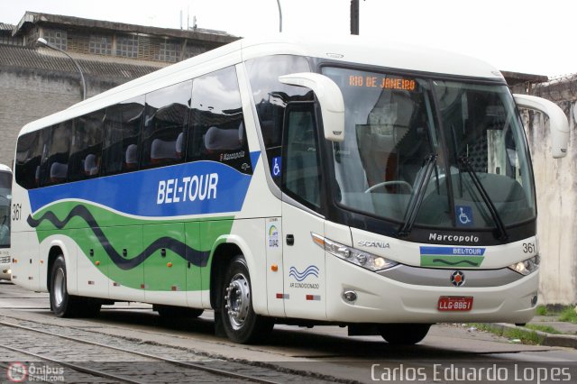 Bel-Tour Transportes e Turismo 361 na cidade de Rio de Janeiro, Rio de Janeiro, Brasil, por Carlos Eduardo Lopes. Número da foto: #248740.