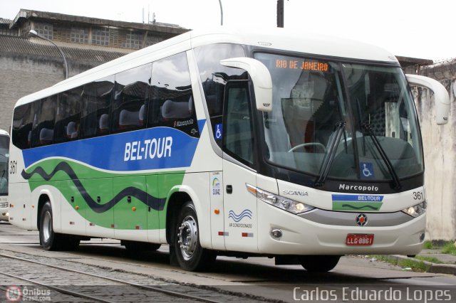 Bel-Tour Transportes e Turismo 361 na cidade de Rio de Janeiro, Rio de Janeiro, Brasil, por Carlos Eduardo Lopes. ID da foto: 248740.