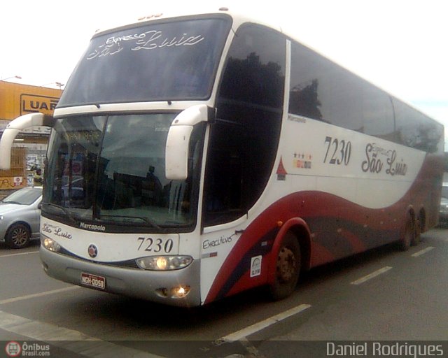 Expresso São Luiz 7230 na cidade de Taguatinga, Distrito Federal, Brasil, por Daniel Rodrigues. Número da foto: #229231.