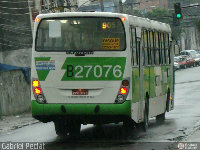 Caprichosa Auto Ônibus B27076 na cidade de Rio de Janeiro, Rio de Janeiro, Brasil, por Gabriel Peclat. Número da foto: #231836.