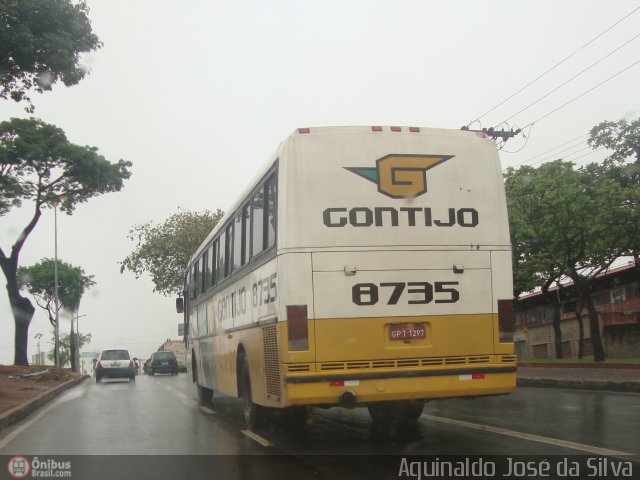 Empresa Gontijo de Transportes 8735 na cidade de Contagem, Minas Gerais, Brasil, por Aguinaldo José da Silva. ID da foto: 231406.