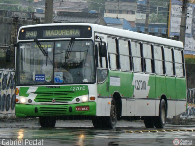 Caprichosa Auto Ônibus C27010 na cidade de Rio de Janeiro, Rio de Janeiro, Brasil, por Gabriel Peclat. ID da foto: 231856.