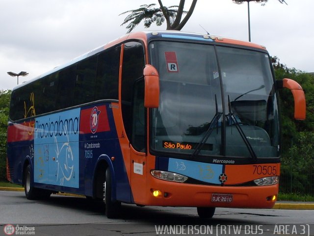 Viação Piracicabana 70505 na cidade de São Paulo, São Paulo, Brasil, por Wanderson Costa Silva. Número da foto: #233345.