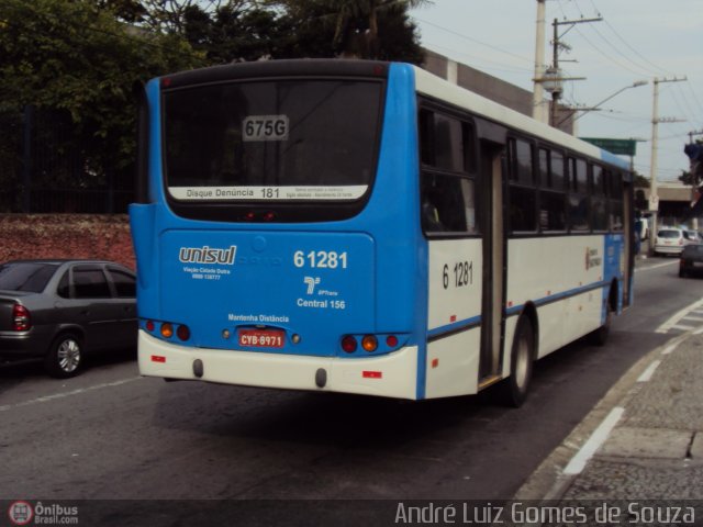 Viação Cidade Dutra 6 1281 na cidade de São Paulo, São Paulo, Brasil, por André Luiz Gomes de Souza. ID da foto: 257301.