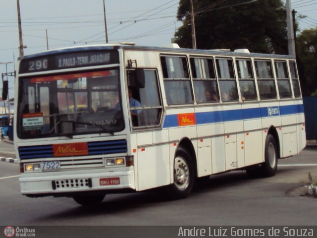 Metra - Sistema Metropolitano de Transporte 7522 na cidade de São Paulo, São Paulo, Brasil, por André Luiz Gomes de Souza. ID da foto: 257316.