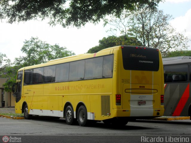 Viação Itapemirim 45277 na cidade de São Paulo, São Paulo, Brasil, por Ricardo Liberino. ID da foto: 258901.