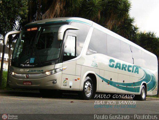 Viação Garcia 7196 na cidade de Curitiba, Paraná, Brasil, por Paulo Gustavo. Número da foto: #259216.