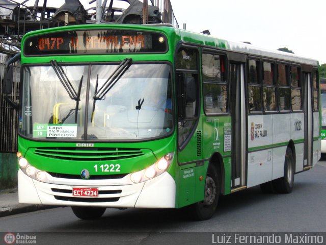 Viação Santa Brígida 1 1222 na cidade de São Paulo, São Paulo, Brasil, por Luiz Fernando Maximo. ID da foto: 261532.